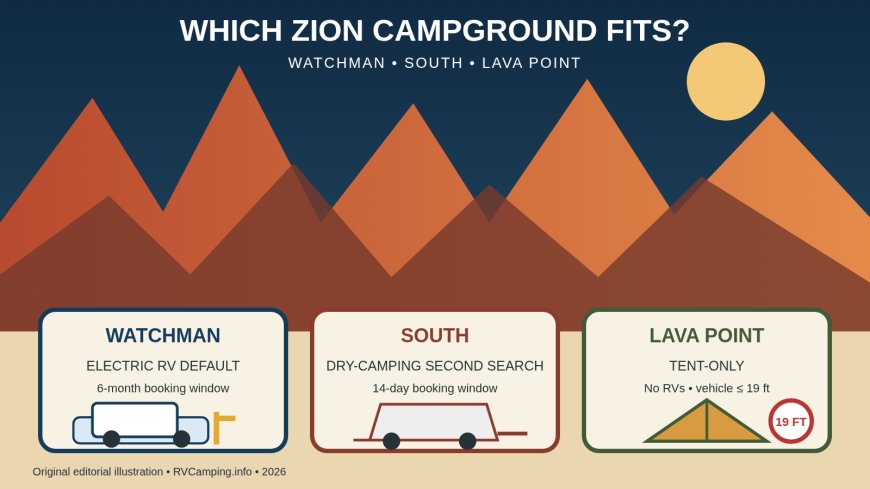 Watchman vs. South vs. Lava Point: which Zion campground fits your RV?