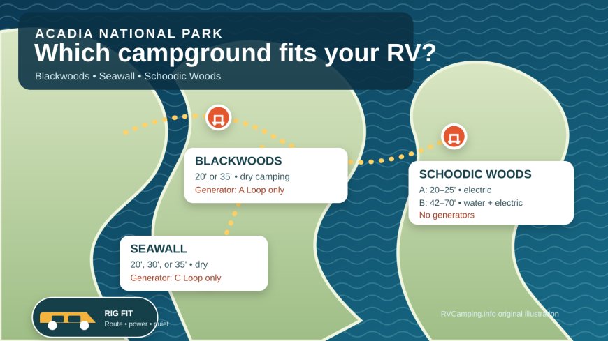 Acadia RV Campgrounds: Exact Rig Fit and Rules (2026)