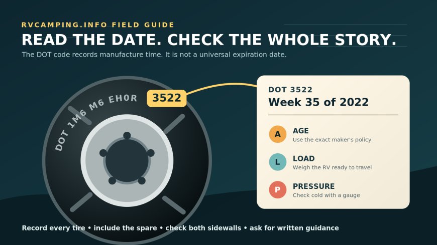 How to read an RV tire DOT date code without guessing its replacement date
