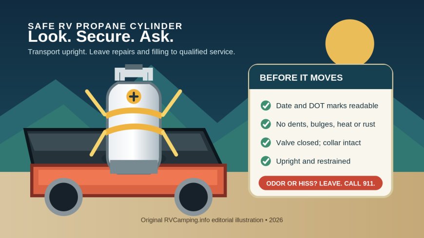 RV propane cylinder safety: transport, inspection, refill, or exchange?