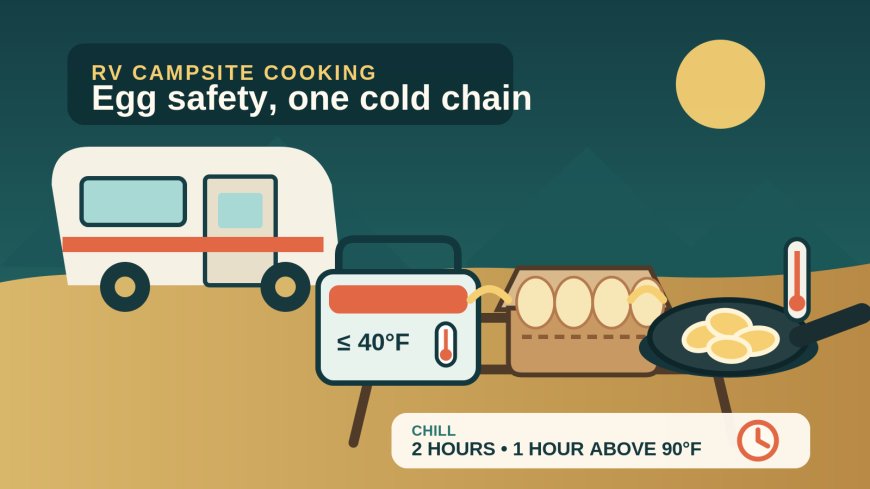 Egg safety at an RV campsite: from the store to leftovers