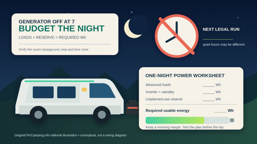 Generator off at 7: Build an RV battery budget for quiet hours