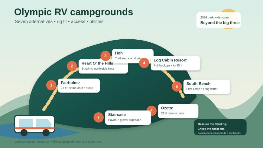Olympic RV Campgrounds Beyond the Coast: 7 Alternatives