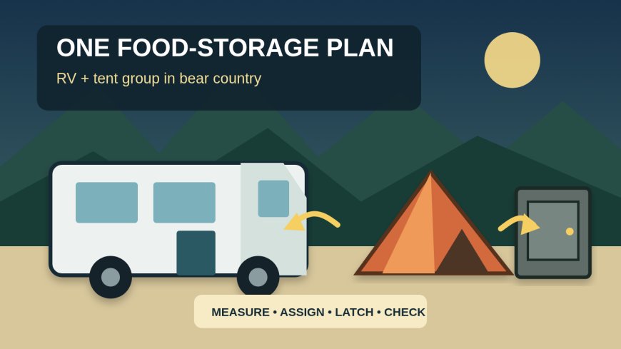 Sharing an RV with tent campers in bear country: one food-storage plan