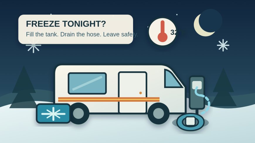 An overnight freeze is coming: use the tank, not the hose