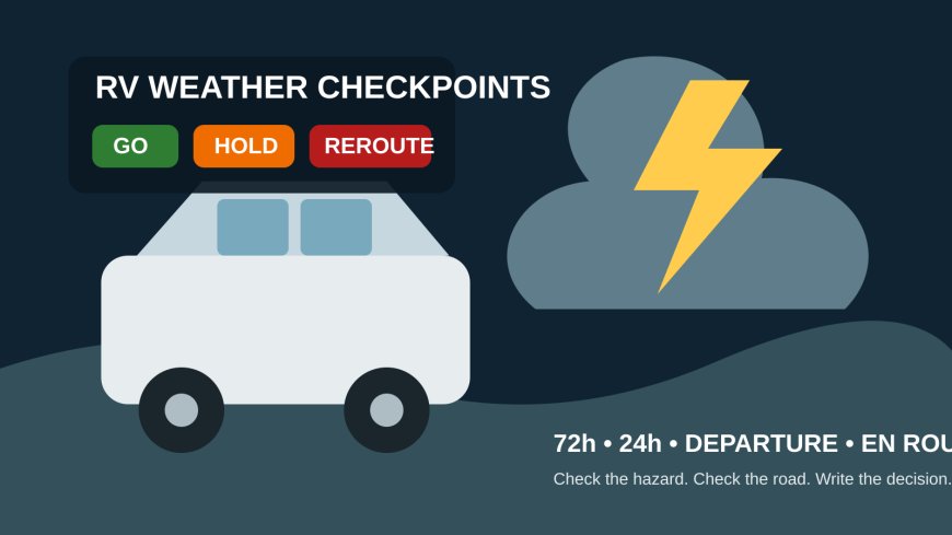 RV trip weather checkpoints: a go, hold, or reroute plan