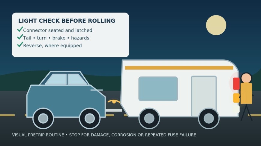 Check your RV trailer lights before every departure