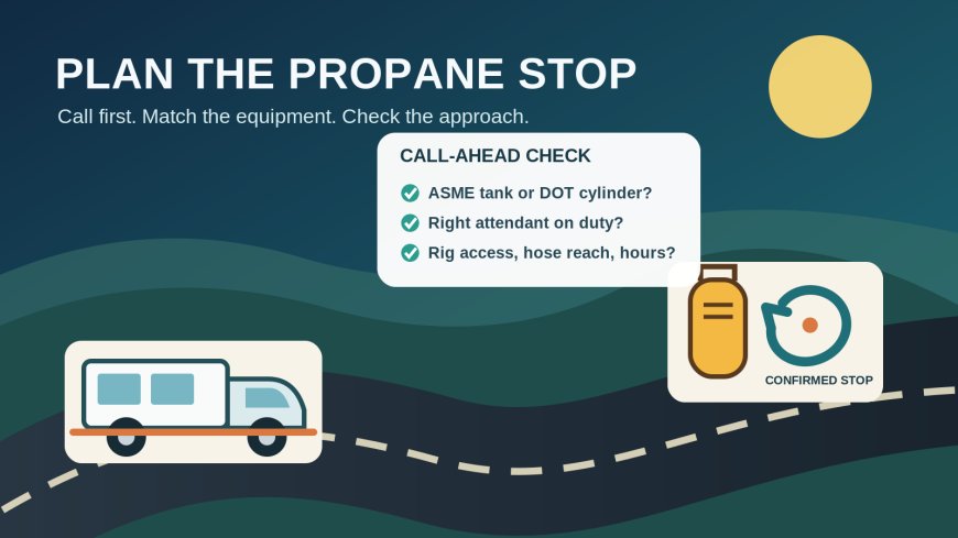 Planning an en-route RV propane refill without a dead-end detour
