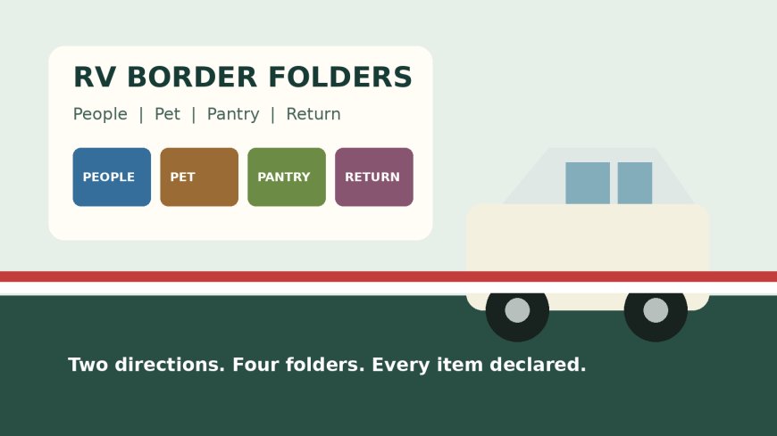 Crossing the U.S.-Canada border in an RV: build four inspection-ready folders