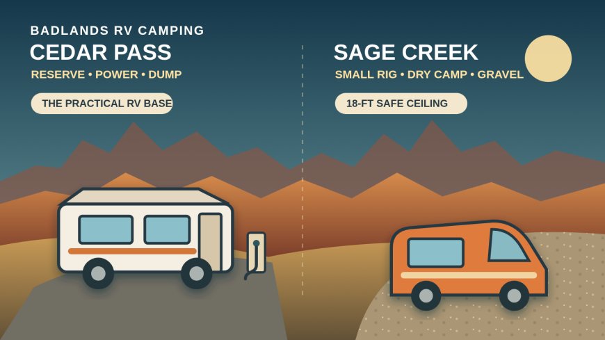 Badlands RV camping: Cedar Pass vs. Sage Creek