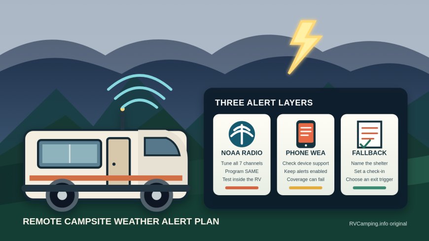 Remote campsite weather alerts: build a three-layer plan before signal disappears