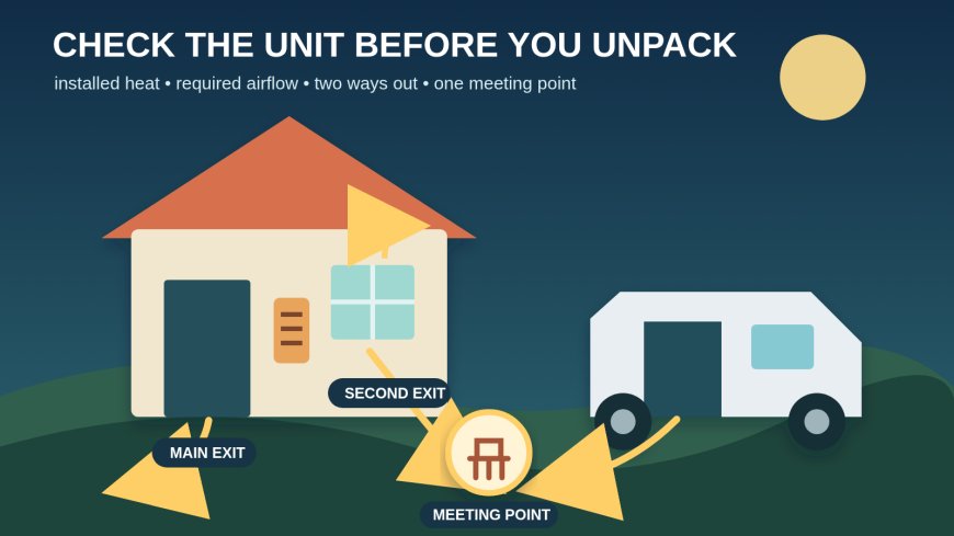 Before you unpack: check glamping heat, ventilation and both ways out