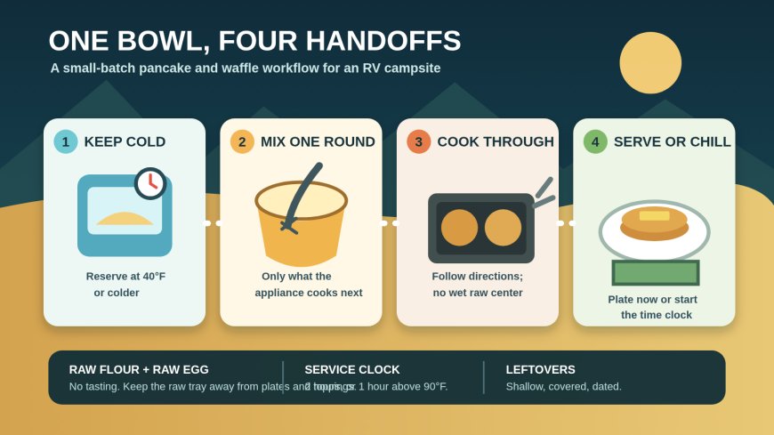 One bowl at a time: safer pancakes and waffles at an RV campsite