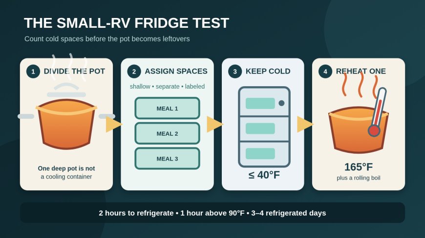 The small-RV fridge test for a pot of soup or chili