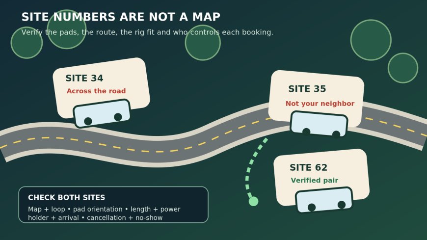 Two RVs, two sites: how to book neighbors without trusting the numbers
