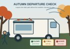 Autumn leaf-drop RV departure plan: clear, inspect, or leave