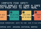 Cooked barley at camp: a safe path from pot to next meal