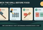 Inspect and clean a campsite grill without leaving wire bristles