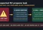 Suspect an RV propane leak? Leave first and troubleshoot later