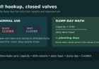 Full-hookup RV site? Keep the waste valves closed and set a dump day