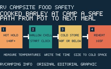 Cooked barley at camp: a safe path from pot to next meal