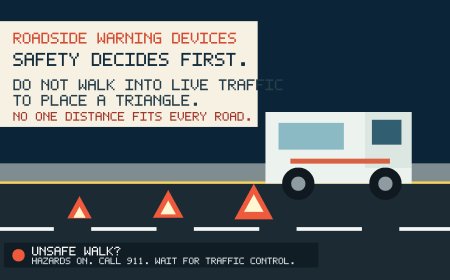 Where should RV warning triangles go after a breakdown? Use a safety-first placement plan