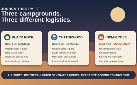 Black Rock vs. Cottonwood vs. Indian Cove: the RV-fit comparison