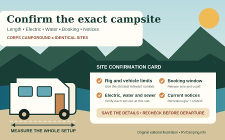How to Confirm a Corps of Engineers RV Campsite Before You Book