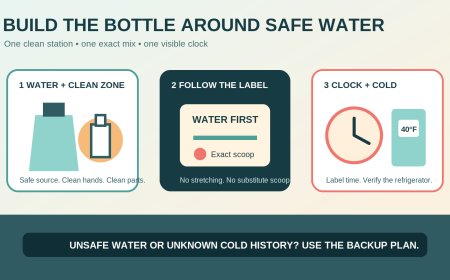 Infant formula at an RV campsite: build the bottle around safe water