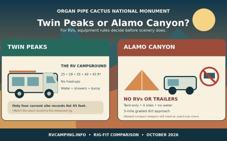Twin Peaks vs. Alamo Canyon: the Organ Pipe RV choice is simpler than it looks