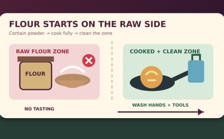 Flour is raw: a contained dough workflow for the RV campsite