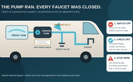 Your RV water pump runs with every faucet closed. What now?