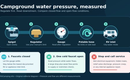 RV campground water pressure: a regulator-and-gauge workflow that finds the real problem