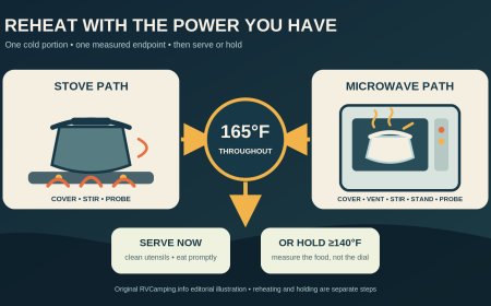 Reheating campsite leftovers safely when your RV kitchen has limited power