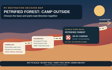 Petrified Forest Has No RV Campground: Choose a Legal Base by Your Exit