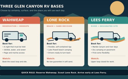 Wahweap vs. Lone Rock vs. Lees Ferry: choose the right Glen Canyon RV base