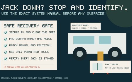 A leveling jack will not retract: identify the system before touching an override