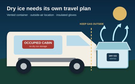 Dry ice in an RV cooler: solve the cold problem without creating a cabin hazard
