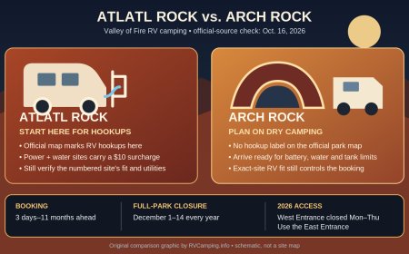 Atlatl Rock vs. Arch Rock: the Valley of Fire RV choice in 2026