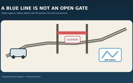 Seasonal road gates and RV routes: why a map app cannot prove the road is open
