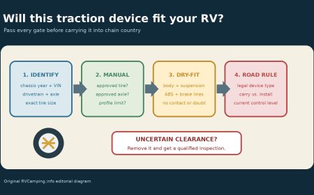 Will tire chains fit your RV? Check the chassis before you buy