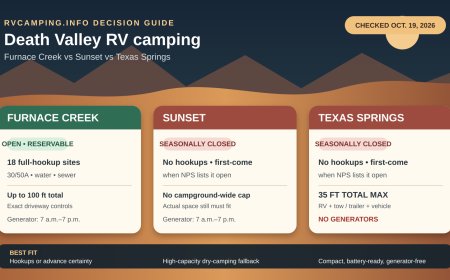 Death Valley RV Camping: Furnace Creek vs Sunset vs Texas Springs