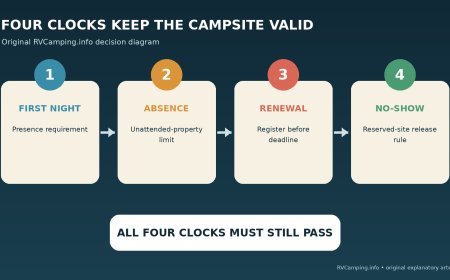 Leaving the RV for a day trip? Know when an unattended campsite becomes vacant