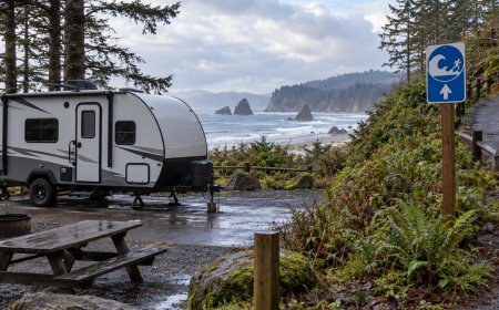 South Beach in winter: book the RV site, then walk the tsunami route