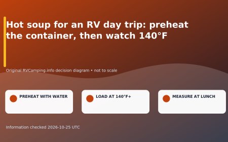 Hot soup for an RV day trip: preheat the container, then watch 140°F