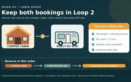 Camper cabin or housekeeping cabin? Build a Johnson's Shut-Ins RV group around Loop 2