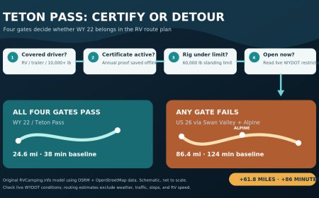 Teton Pass now requires Safe Pass for RVs: certify or budget the 62-mile detour