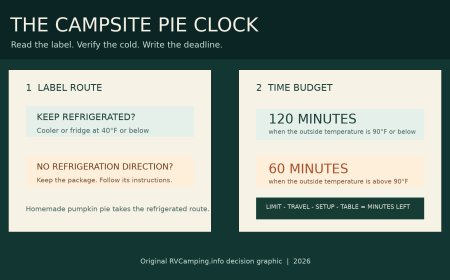 Pumpkin pie at camp: read the label before you start the cooler clock