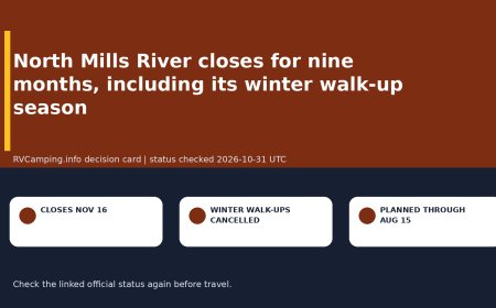 North Mills River closes for nine months, including its winter walk-up season