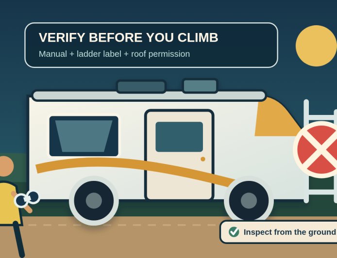 Before you climb: an RV roof-access safety check